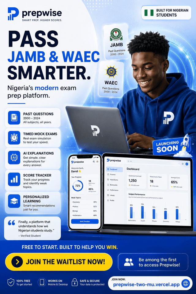 Nigerian student studying with Prepwise